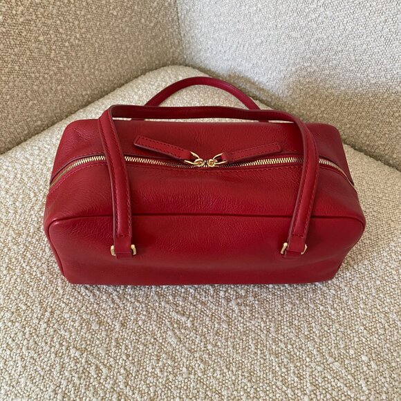 NWT J.Crew Delphine shoulder bag in leather 'Radiant Ruby' - Picture 3 of 16